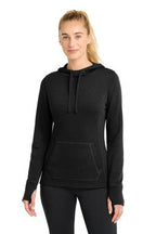 Sport-Tek  Women's PosiCharge  Tri-Blend Wicking Fleece Hooded Pullover. LST296