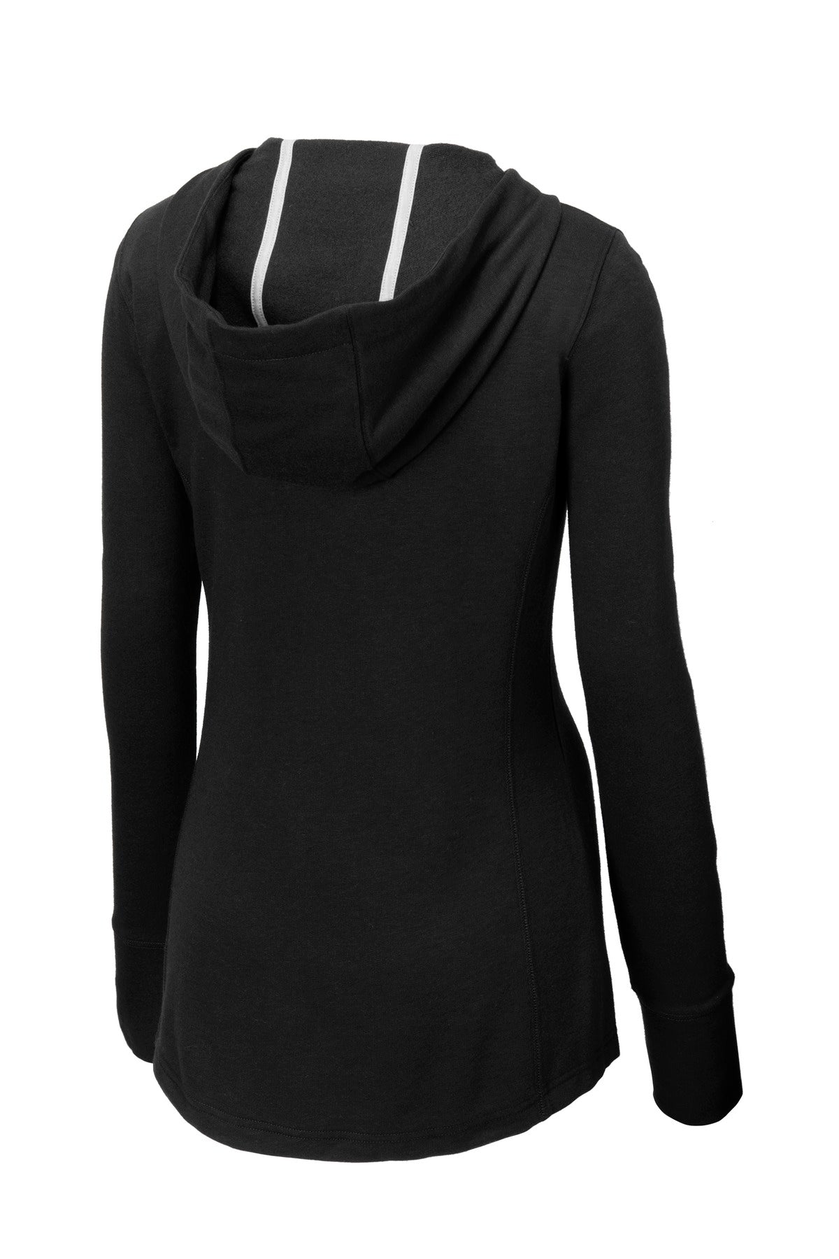 Sport-Tek  Women's PosiCharge  Tri-Blend Wicking Fleece Hooded Pullover. LST296
