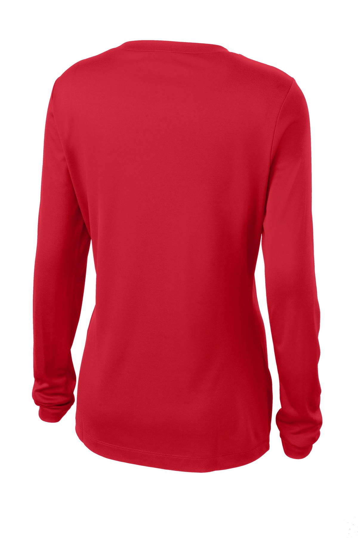 Sport-Tek Women's Long Sleeve PosiCharge Competitor V-Neck Tee. LST353LS