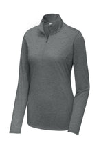 Sport-Tek  Women's PosiCharge  Tri-Blend Wicking 1/4-Zip Pullover. LST407
