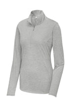 Sport-Tek  Women's PosiCharge  Tri-Blend Wicking 1/4-Zip Pullover. LST407