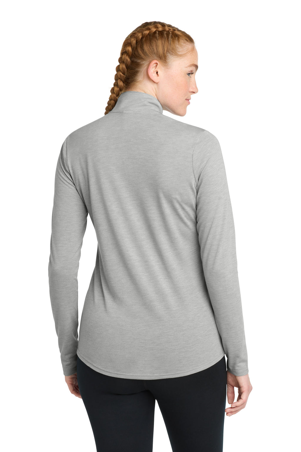 Sport-Tek  Women's PosiCharge  Tri-Blend Wicking 1/4-Zip Pullover. LST407