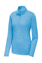 Sport-Tek  Women's PosiCharge  Tri-Blend Wicking 1/4-Zip Pullover. LST407
