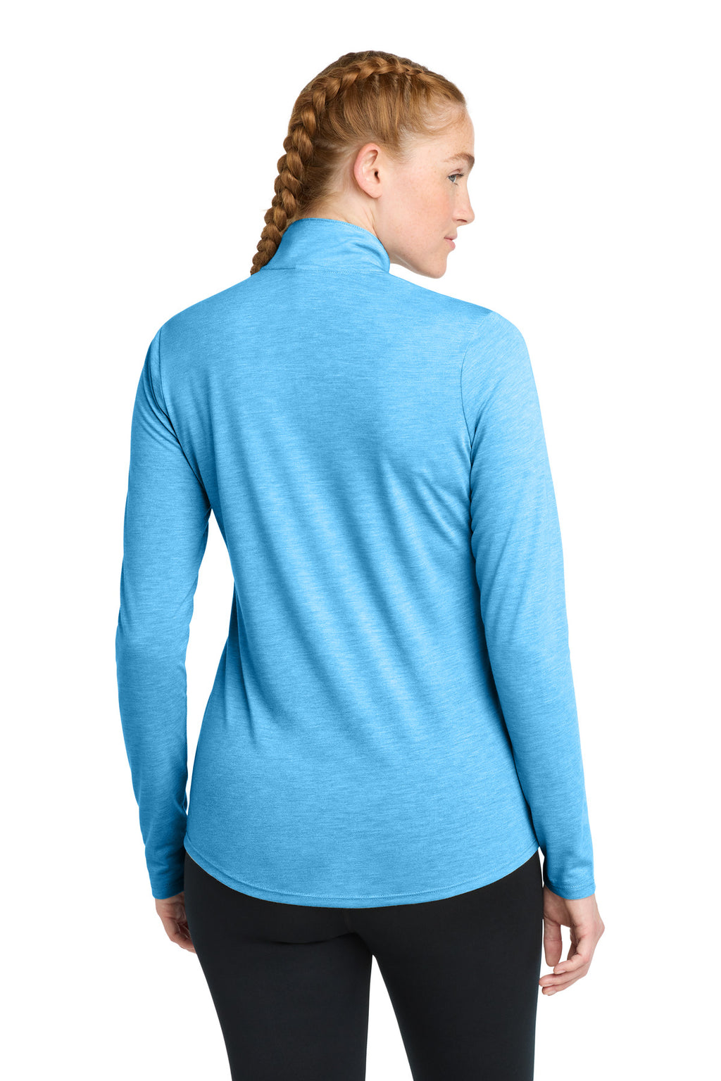 Sport-Tek  Women's PosiCharge  Tri-Blend Wicking 1/4-Zip Pullover. LST407