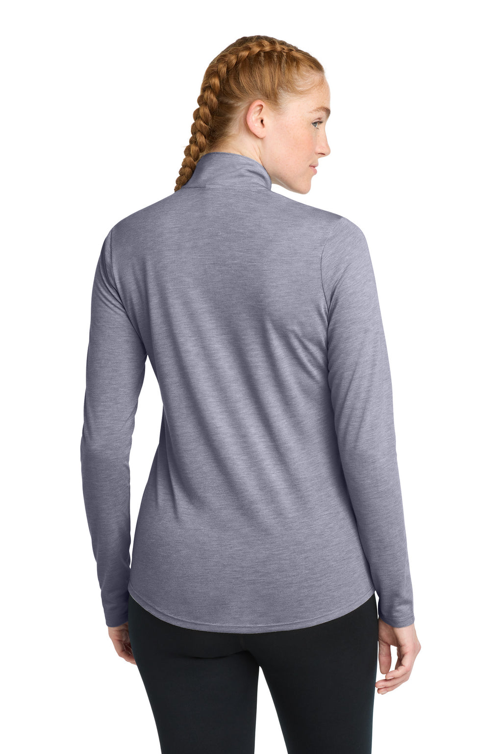 Sport-Tek  Women's PosiCharge  Tri-Blend Wicking 1/4-Zip Pullover. LST407