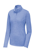 Sport-Tek  Women's PosiCharge  Tri-Blend Wicking 1/4-Zip Pullover. LST407