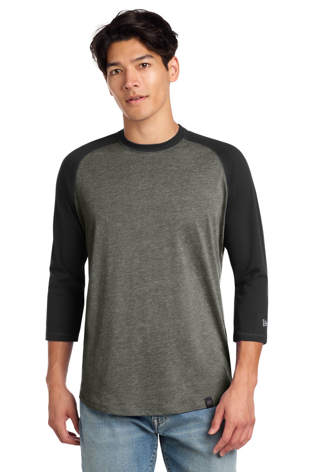 New Era  Heritage Blend 3/4-Sleeve Baseball Raglan Tee. NEA104