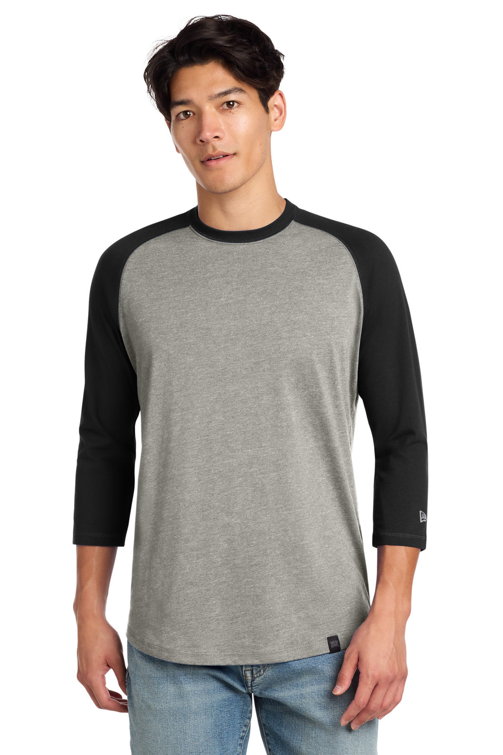 New Era  Heritage Blend 3/4-Sleeve Baseball Raglan Tee. NEA104