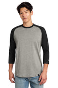New Era  Heritage Blend 3/4-Sleeve Baseball Raglan Tee. NEA104