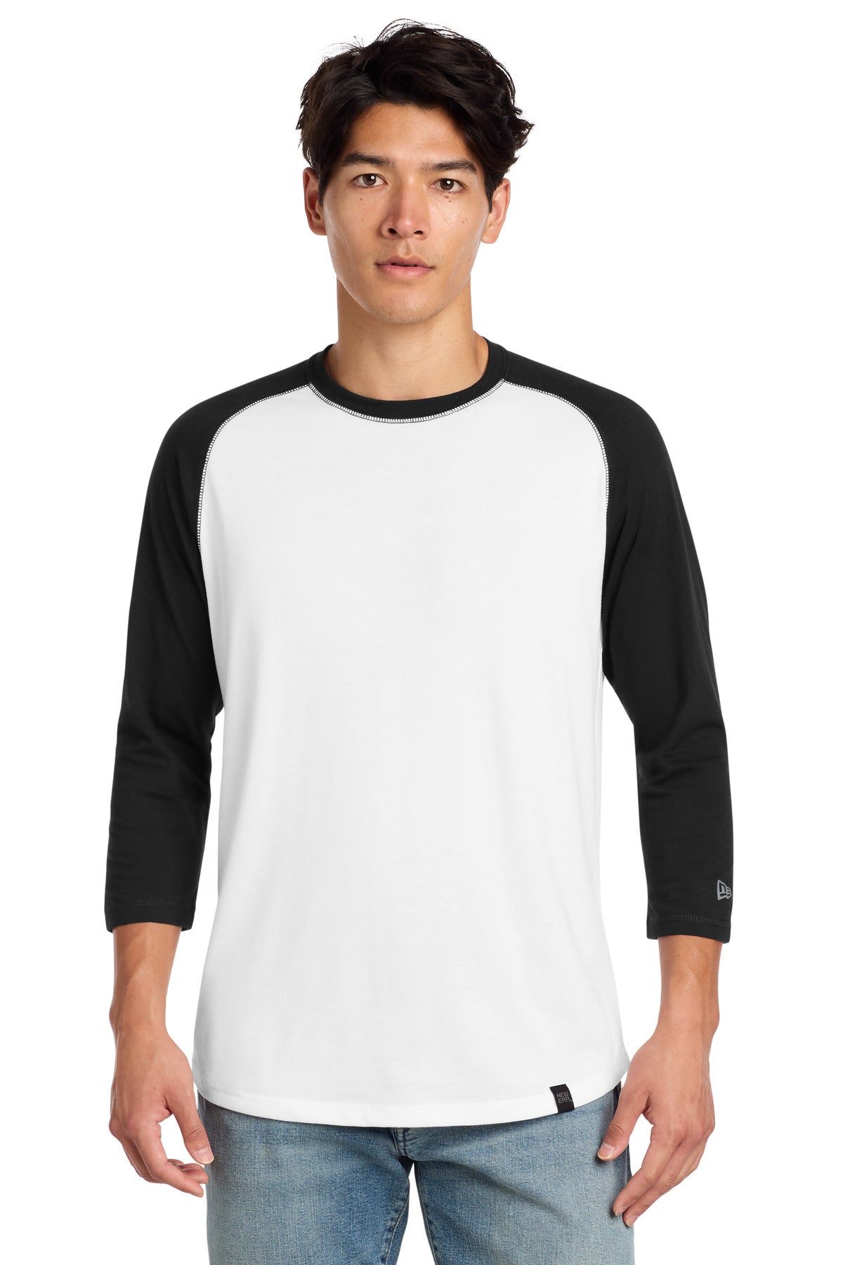 New Era  Heritage Blend 3/4-Sleeve Baseball Raglan Tee. NEA104
