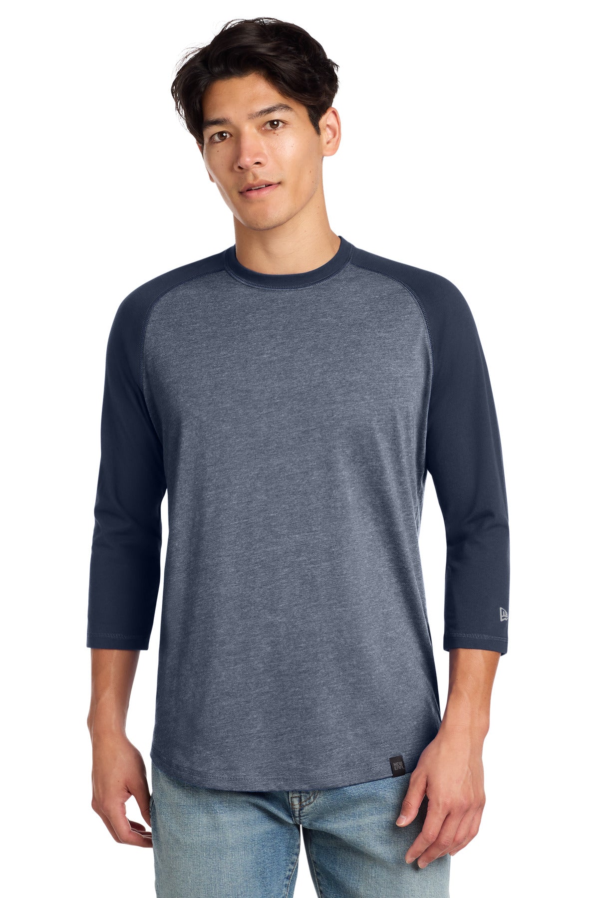 New Era  Heritage Blend 3/4-Sleeve Baseball Raglan Tee. NEA104