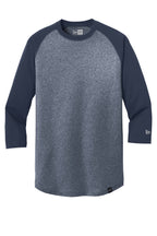 New Era  Heritage Blend 3/4-Sleeve Baseball Raglan Tee. NEA104