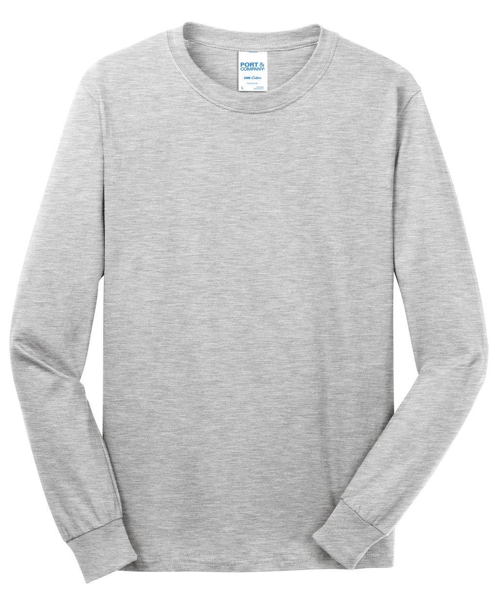 Port & Co Long Sleeve Core Cotton Tee. PC54LS
