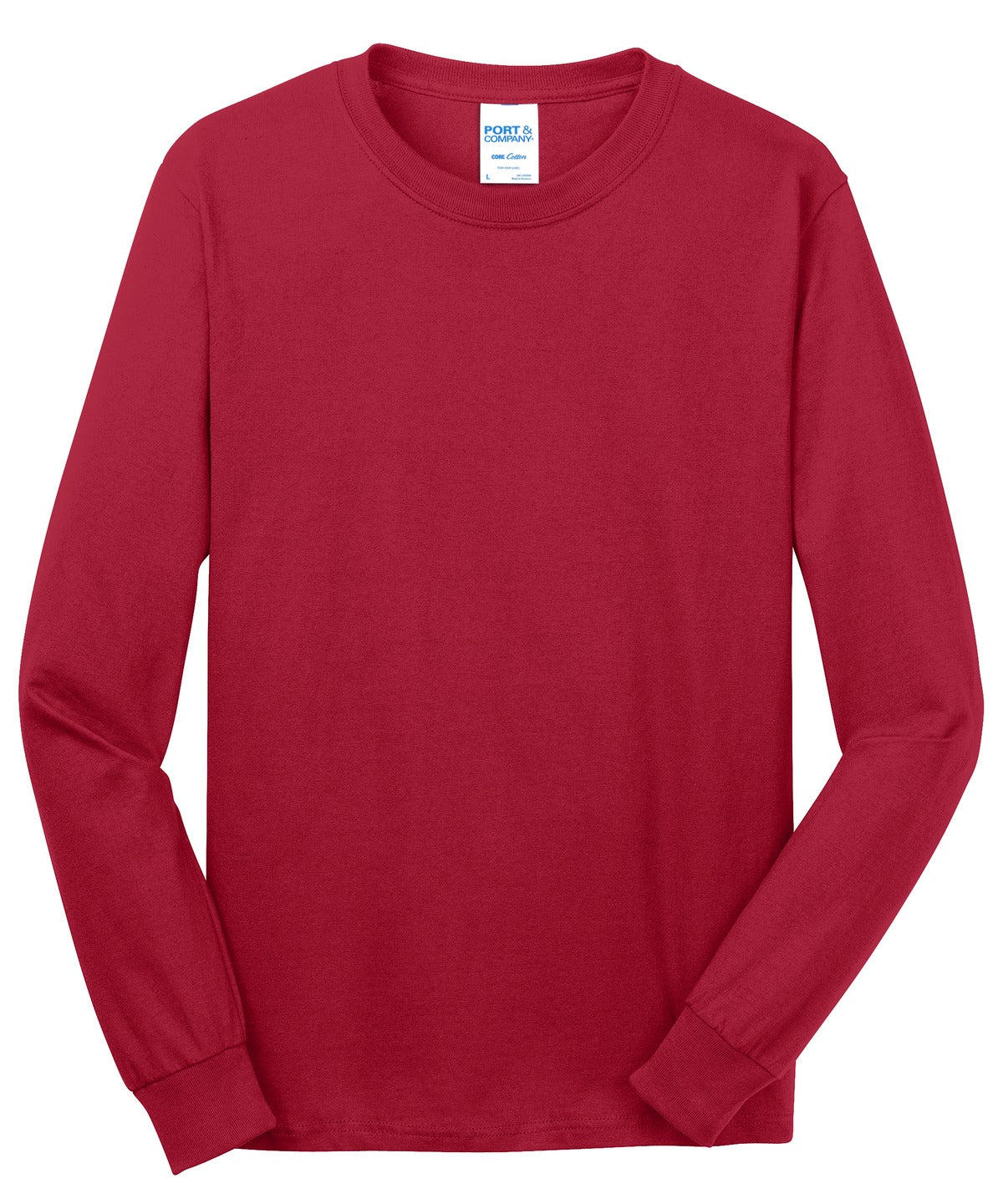 Port & Co Long Sleeve Core Cotton Tee. PC54LS