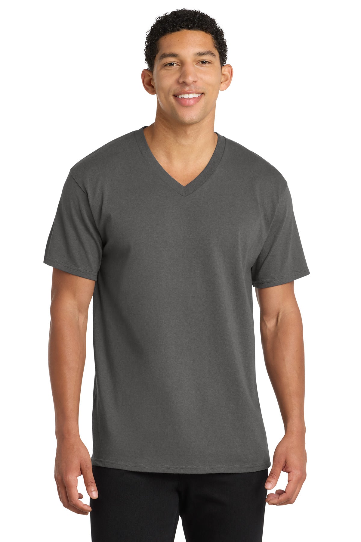 Port & Co Core Cotton V-Neck Tee. PC54V