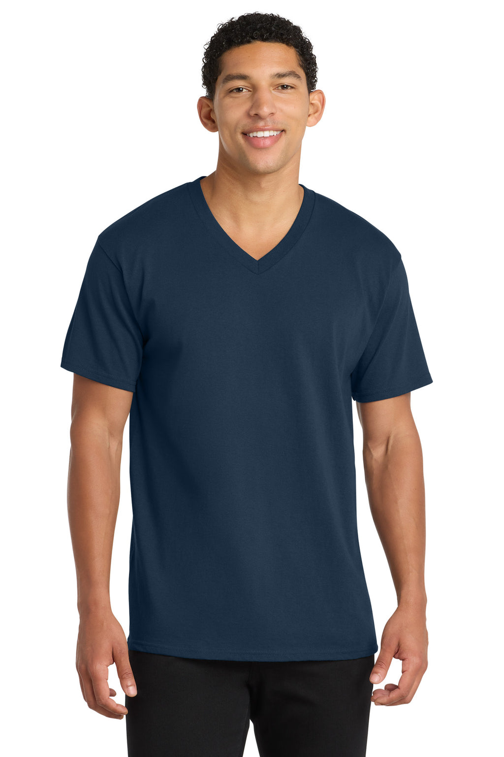 Port & Co Core Cotton V-Neck Tee. PC54V