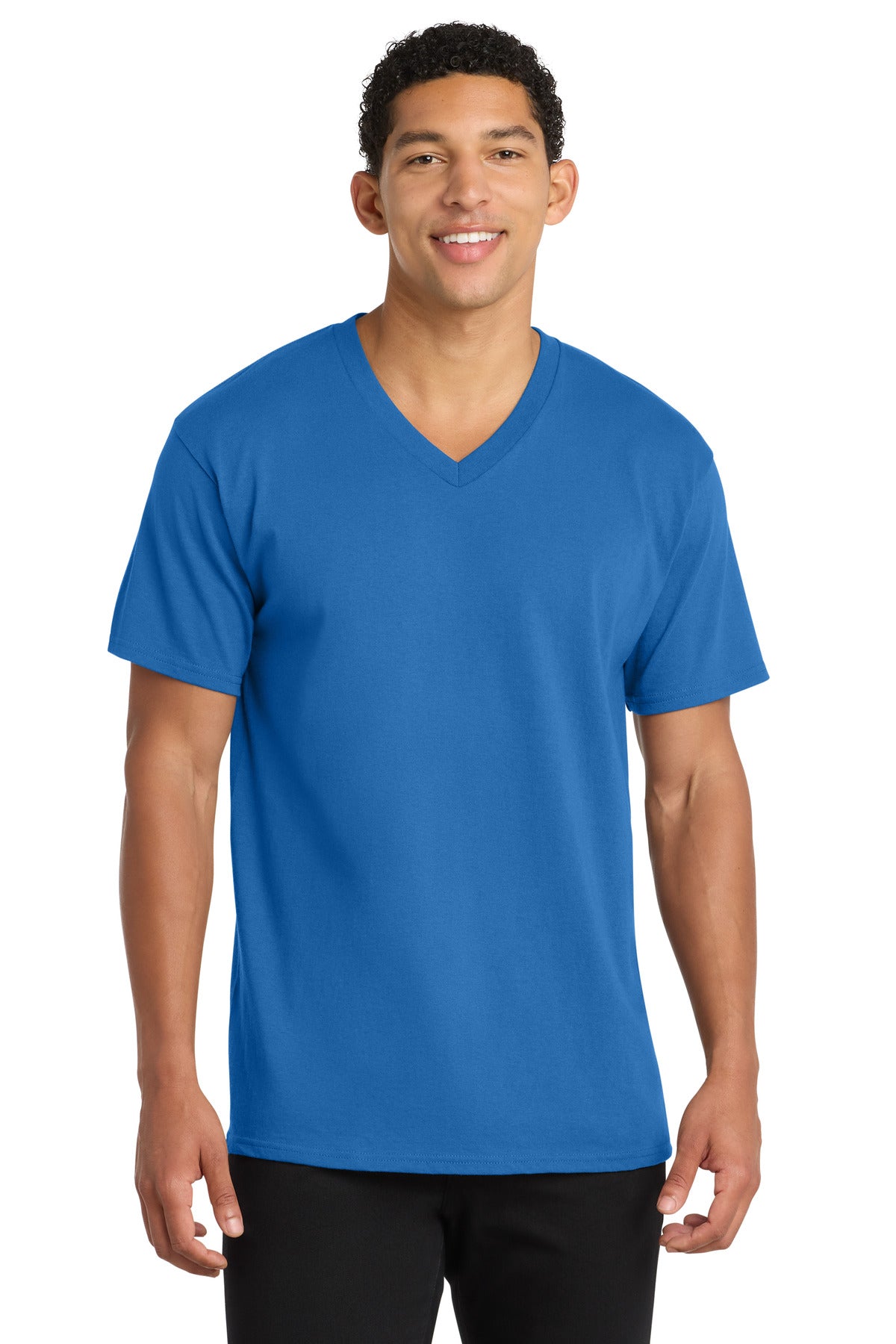 Port & Co Core Cotton V-Neck Tee. PC54V