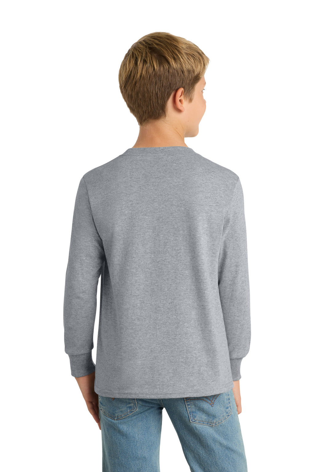 Port & Co Youth Long Sleeve Core Cotton Tee. PC54YLS