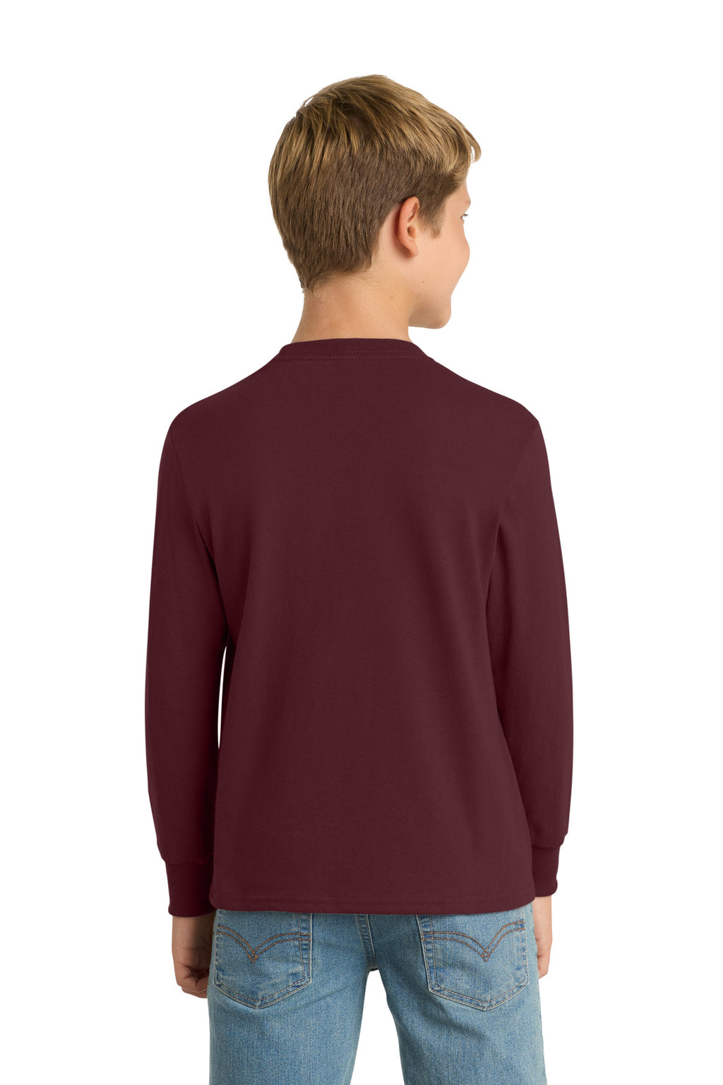 Port & Co Youth Long Sleeve Core Cotton Tee. PC54YLS