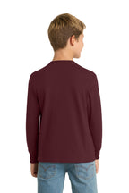 Port & Co Youth Long Sleeve Core Cotton Tee. PC54YLS