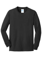Port & Co Youth Long Sleeve Core Cotton Tee. PC54YLS