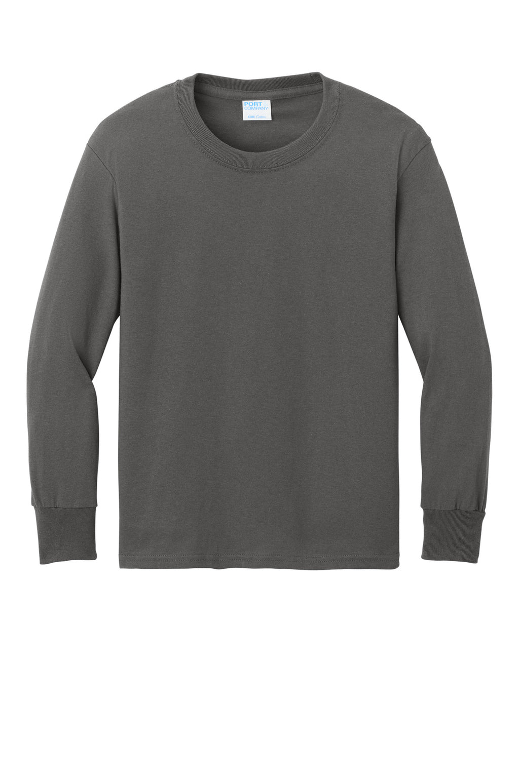 Port & Co Youth Long Sleeve Core Cotton Tee. PC54YLS