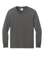 Port & Co Youth Long Sleeve Core Cotton Tee. PC54YLS