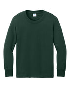 Port & Co Youth Long Sleeve Core Cotton Tee. PC54YLS