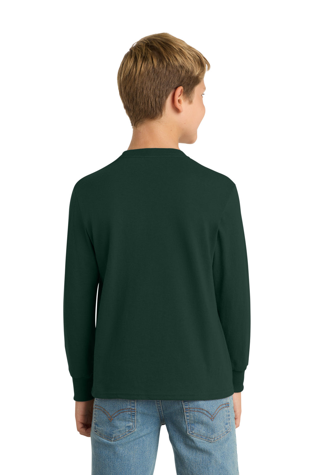Port & Co Youth Long Sleeve Core Cotton Tee. PC54YLS