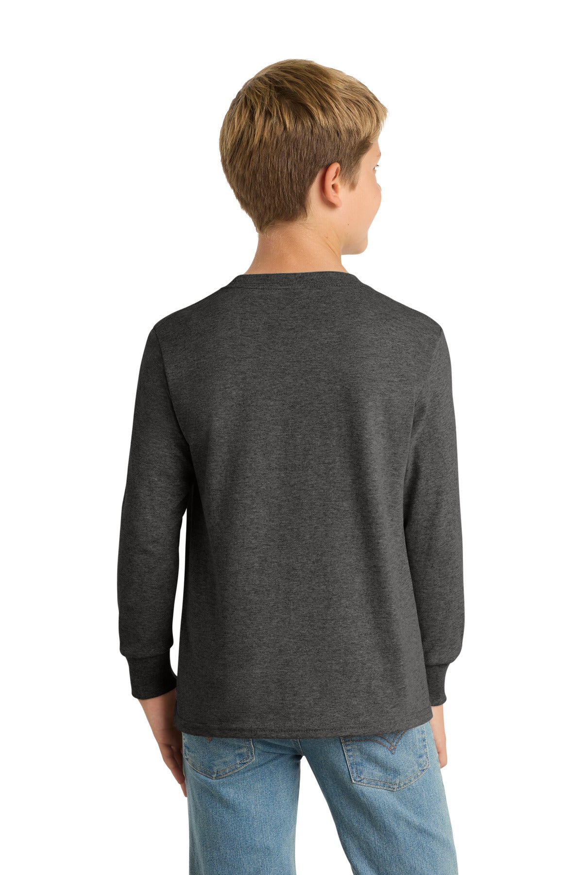 Port & Co Youth Long Sleeve Core Cotton Tee. PC54YLS