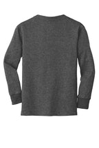 Port & Co Youth Long Sleeve Core Cotton Tee. PC54YLS