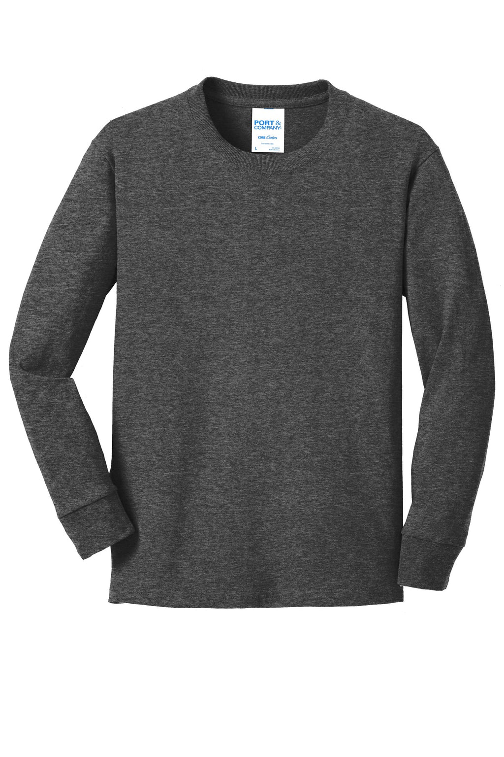 Port & Co Youth Long Sleeve Core Cotton Tee. PC54YLS