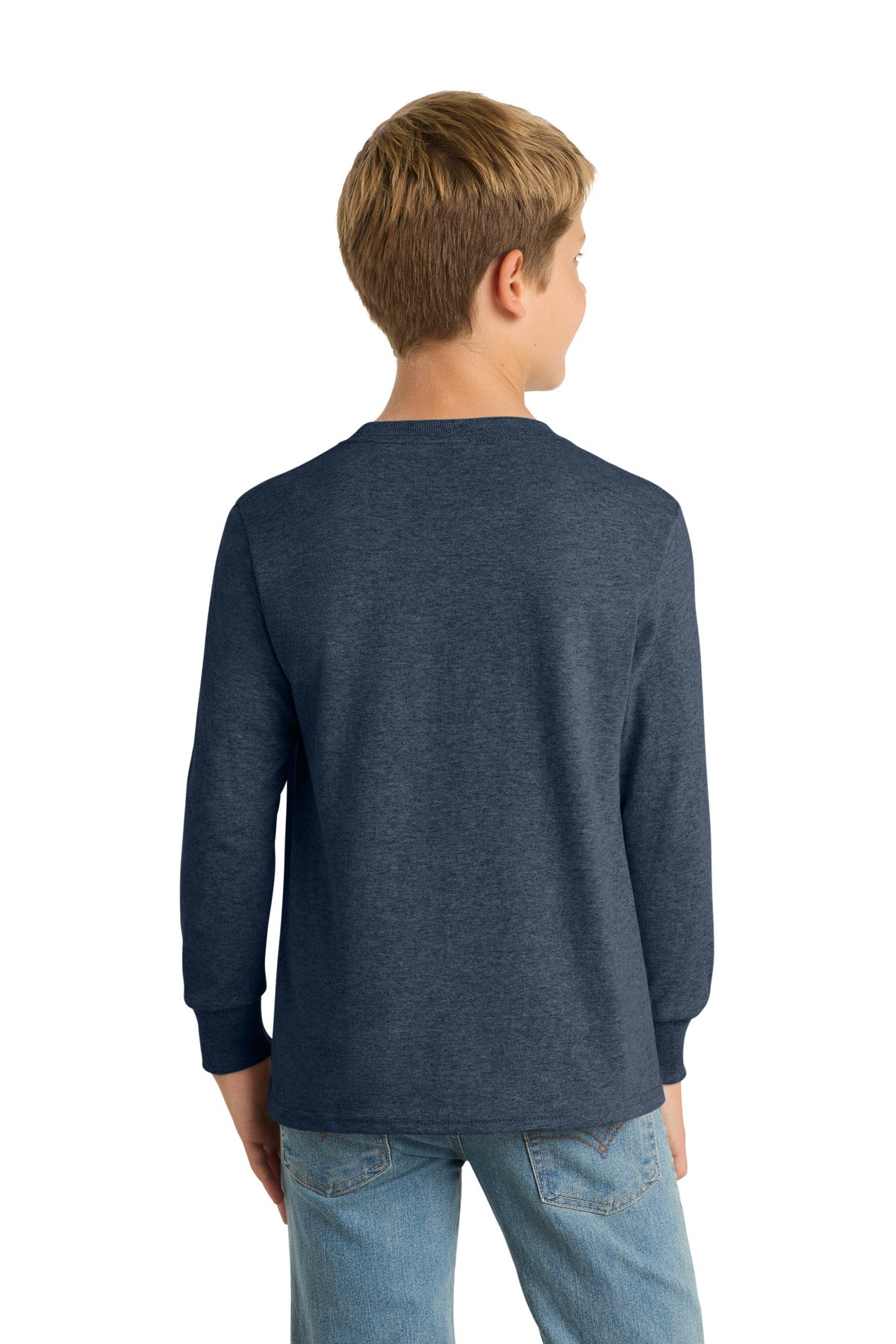 Port & Co Youth Long Sleeve Core Cotton Tee. PC54YLS