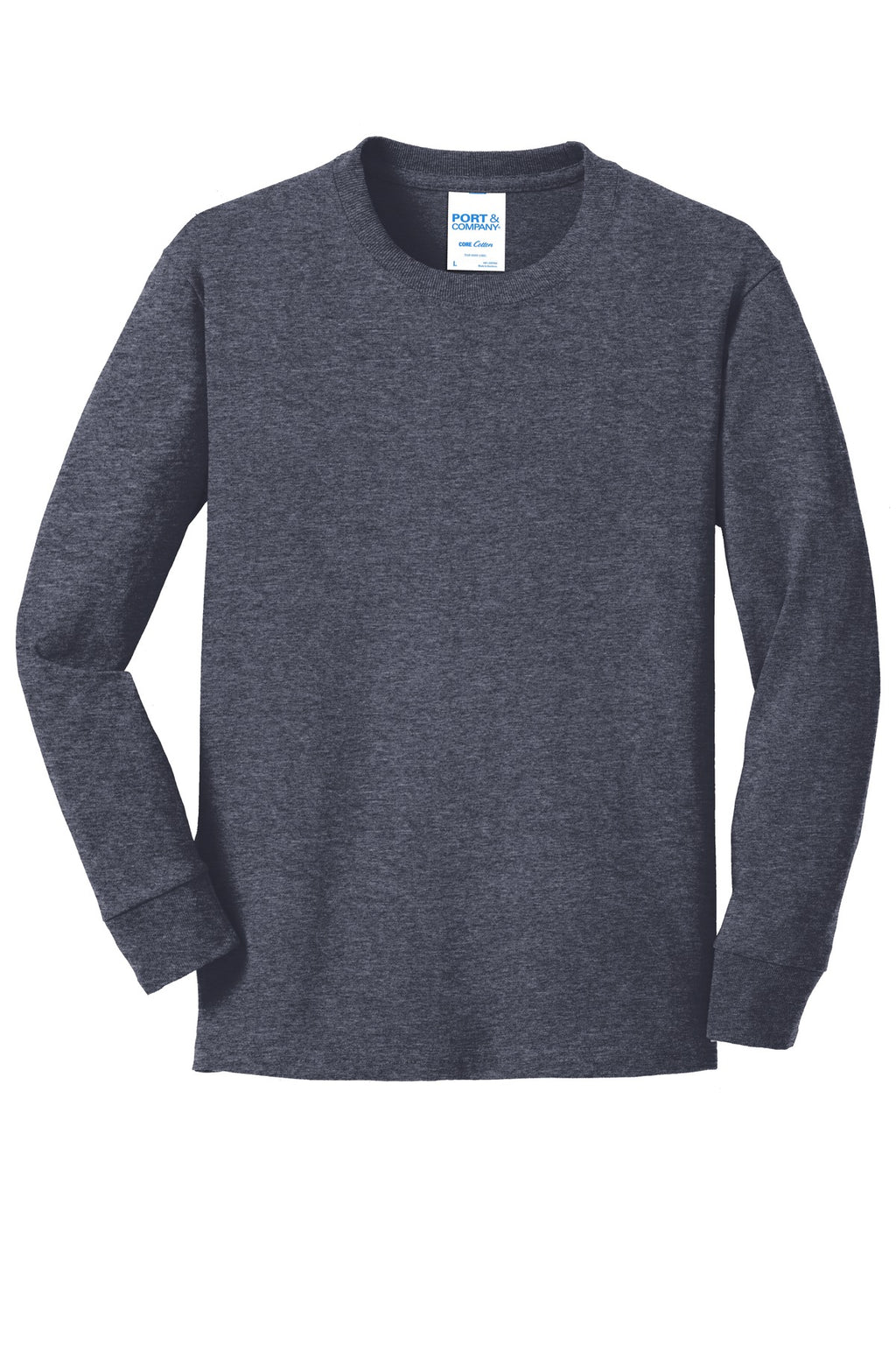 Port & Co Youth Long Sleeve Core Cotton Tee. PC54YLS