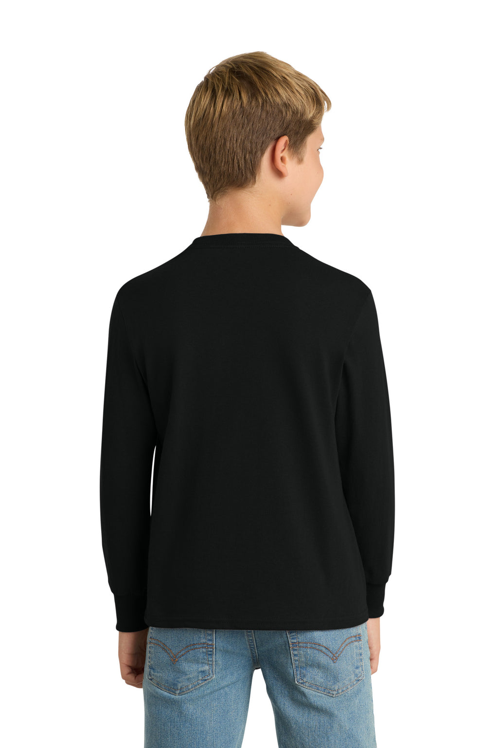 Port & Co Youth Long Sleeve Core Cotton Tee. PC54YLS
