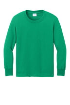Port & Co Youth Long Sleeve Core Cotton Tee. PC54YLS