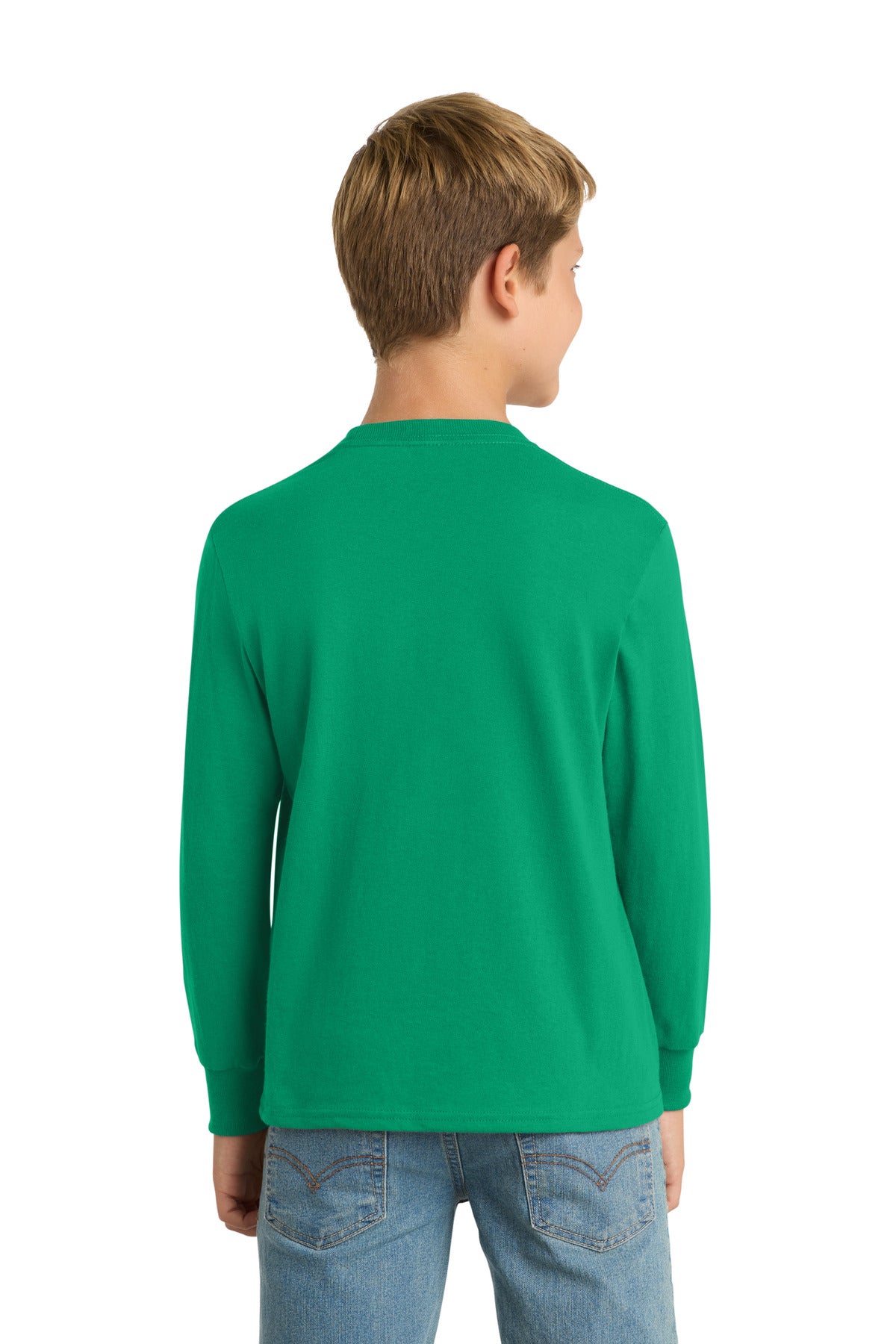 Port & Co Youth Long Sleeve Core Cotton Tee. PC54YLS