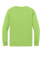 Port & Co Youth Long Sleeve Core Cotton Tee. PC54YLS