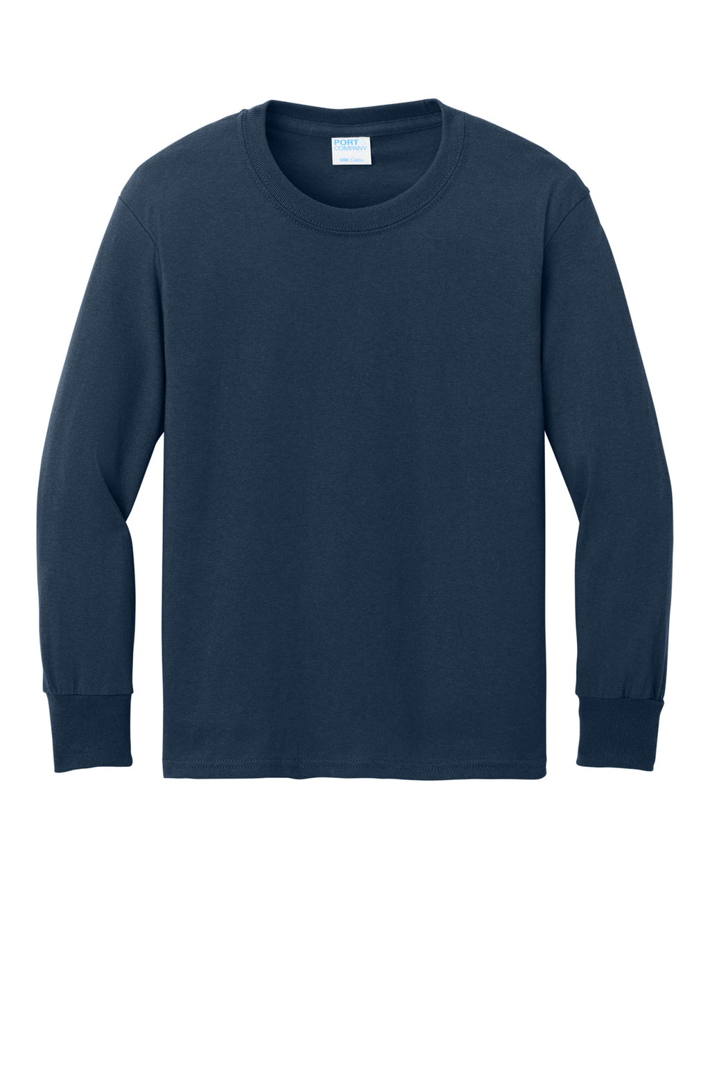 Port & Co Youth Long Sleeve Core Cotton Tee. PC54YLS