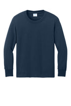 Port & Co Youth Long Sleeve Core Cotton Tee. PC54YLS