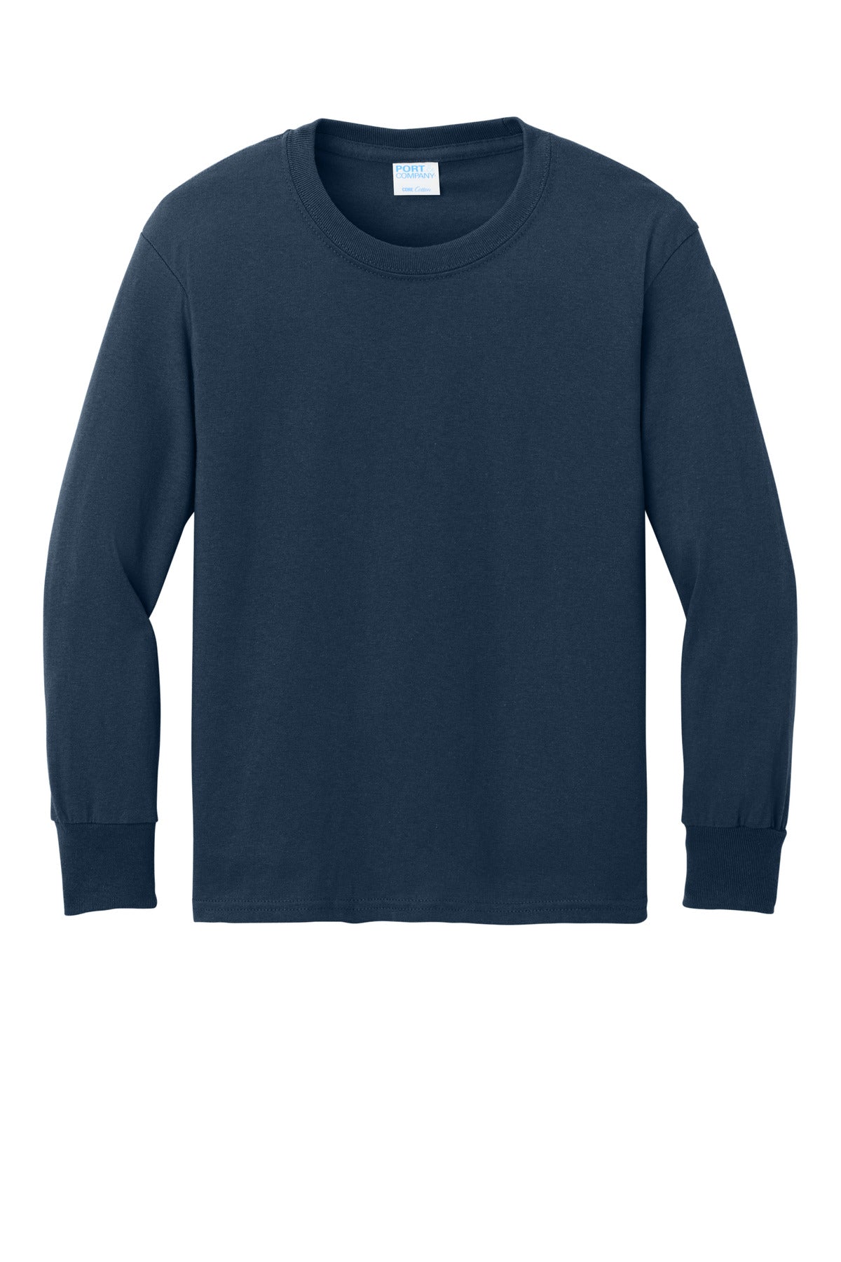 Port & Co Youth Long Sleeve Core Cotton Tee. PC54YLS