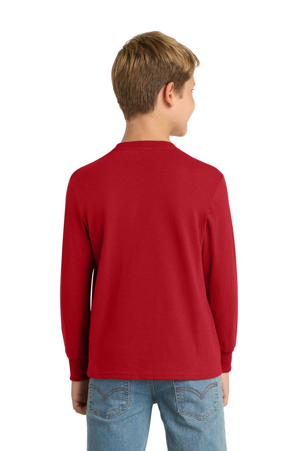 Port & Co Youth Long Sleeve Core Cotton Tee. PC54YLS