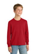 Port & Co Youth Long Sleeve Core Cotton Tee. PC54YLS