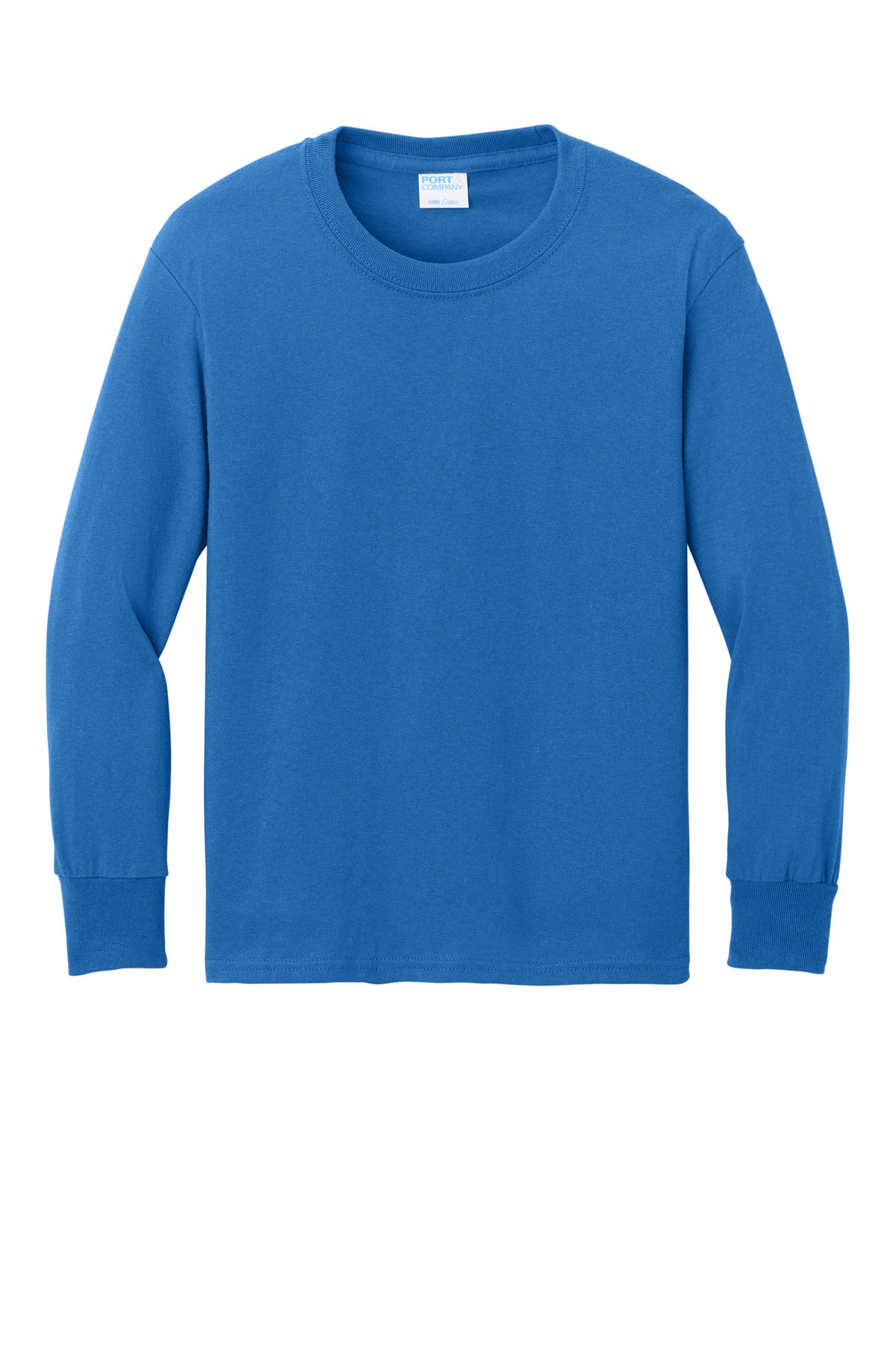 Port & Co Youth Long Sleeve Core Cotton Tee. PC54YLS