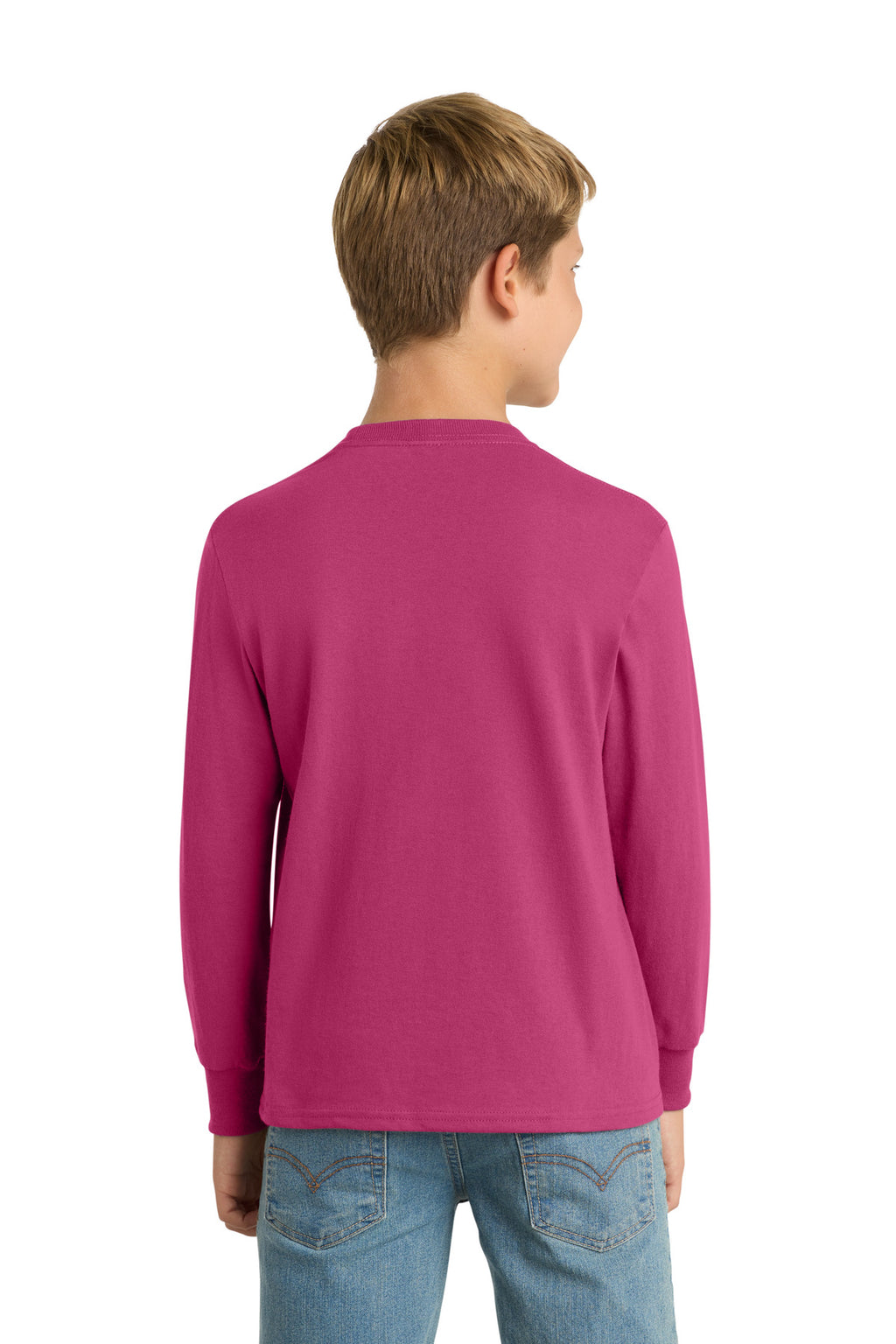 Port & Co Youth Long Sleeve Core Cotton Tee. PC54YLS
