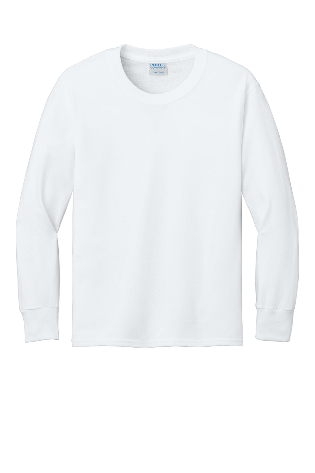Port & Co Youth Long Sleeve Core Cotton Tee. PC54YLS