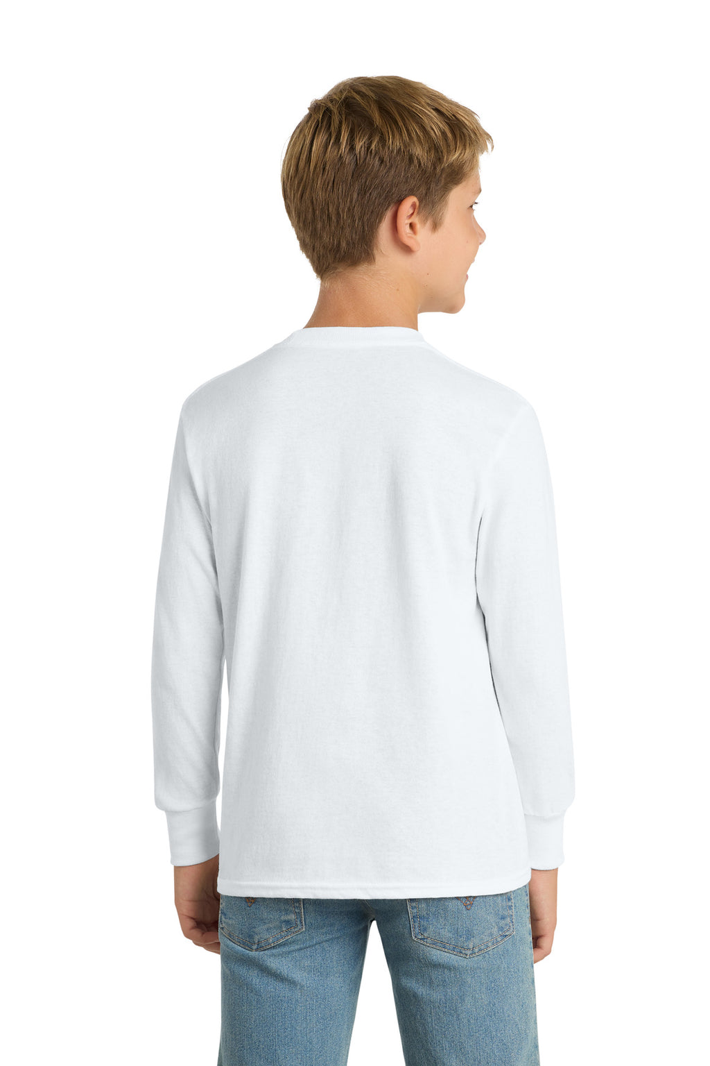 Port & Co Youth Long Sleeve Core Cotton Tee. PC54YLS