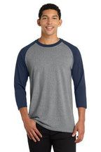 Port & Co Core Blend 3/4-Sleeve Raglan Tee. PC55RS