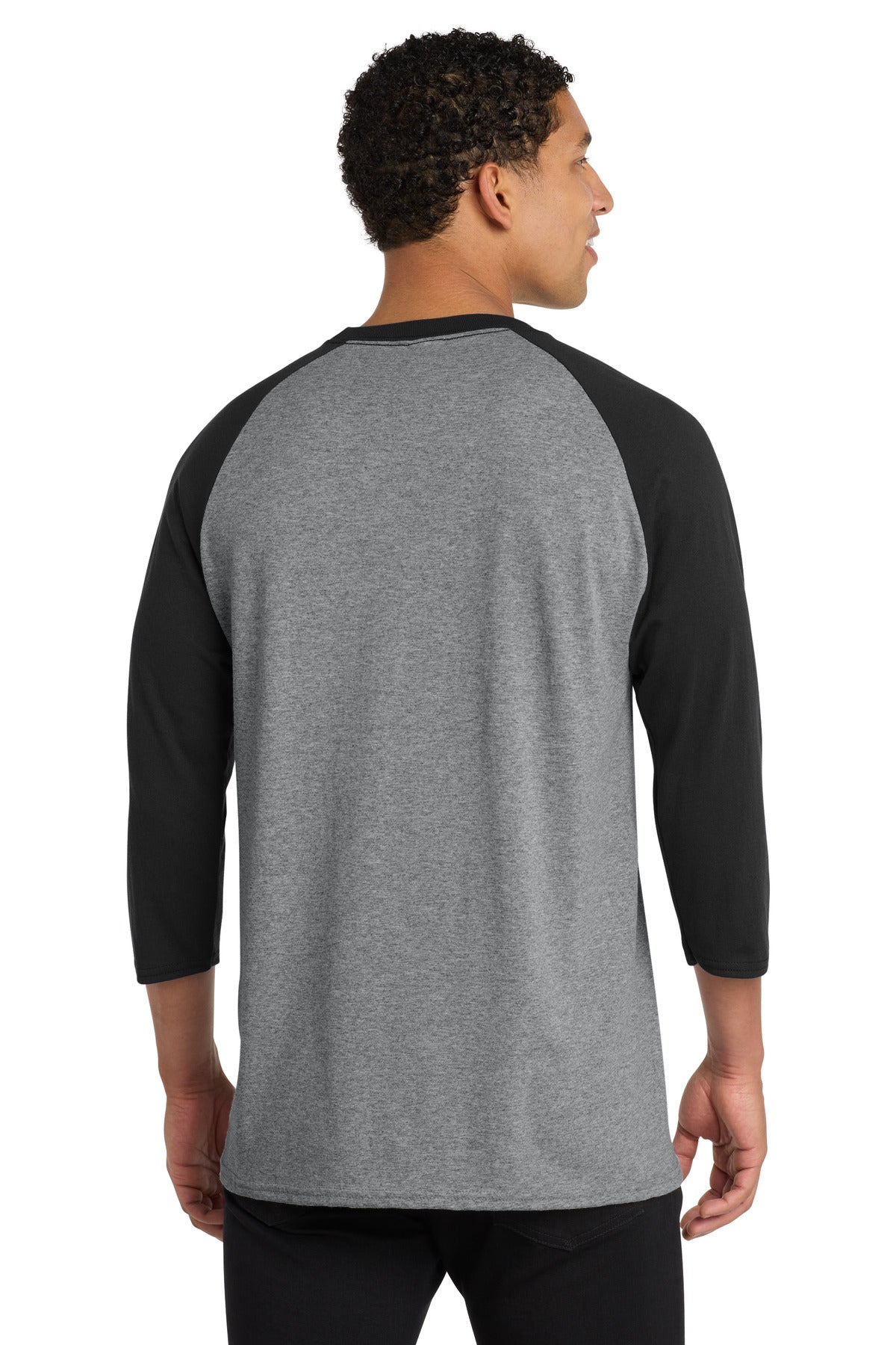 Port & Co Core Blend 3/4-Sleeve Raglan Tee. PC55RS