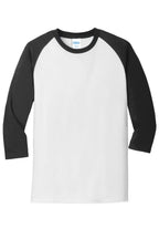 Port & Co Core Blend 3/4-Sleeve Raglan Tee. PC55RS